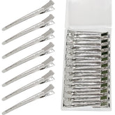TSEROFAY pinzas pato plateadas para seccionar el cabello.