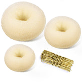 TsMADDTs donut pequeño para moño, ideal para cabello fino