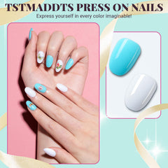 TsMADDTs flower and butterfly stickers for elegant nail art.