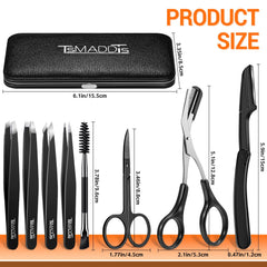 TsMADDTs pinzas de puntas precisas para pelo corto en cejas
