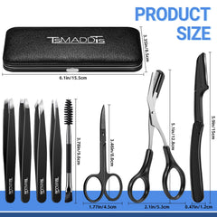TsMADDTs tijeras cejas con puntas precisas para recortar.