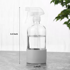TTTred botella rociador de vidrio 16 onzas gris para limpieza y plantas