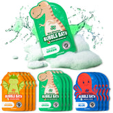 Tub Works Bain Moussant Dino Aventure Vert : couleurs vives et bulles durables pour le bain.
