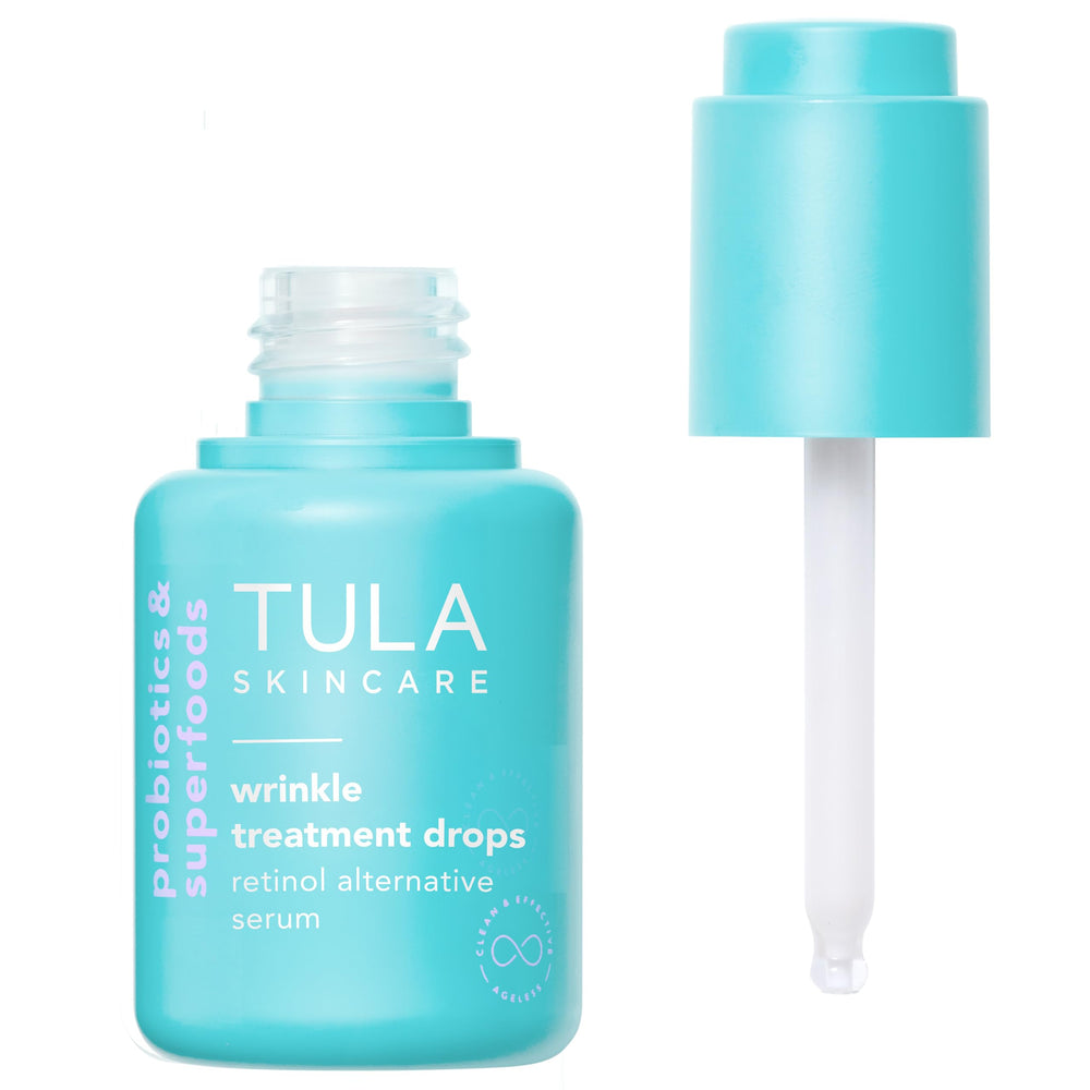 Gotas de TULA en envase botella para piel radiante y suave