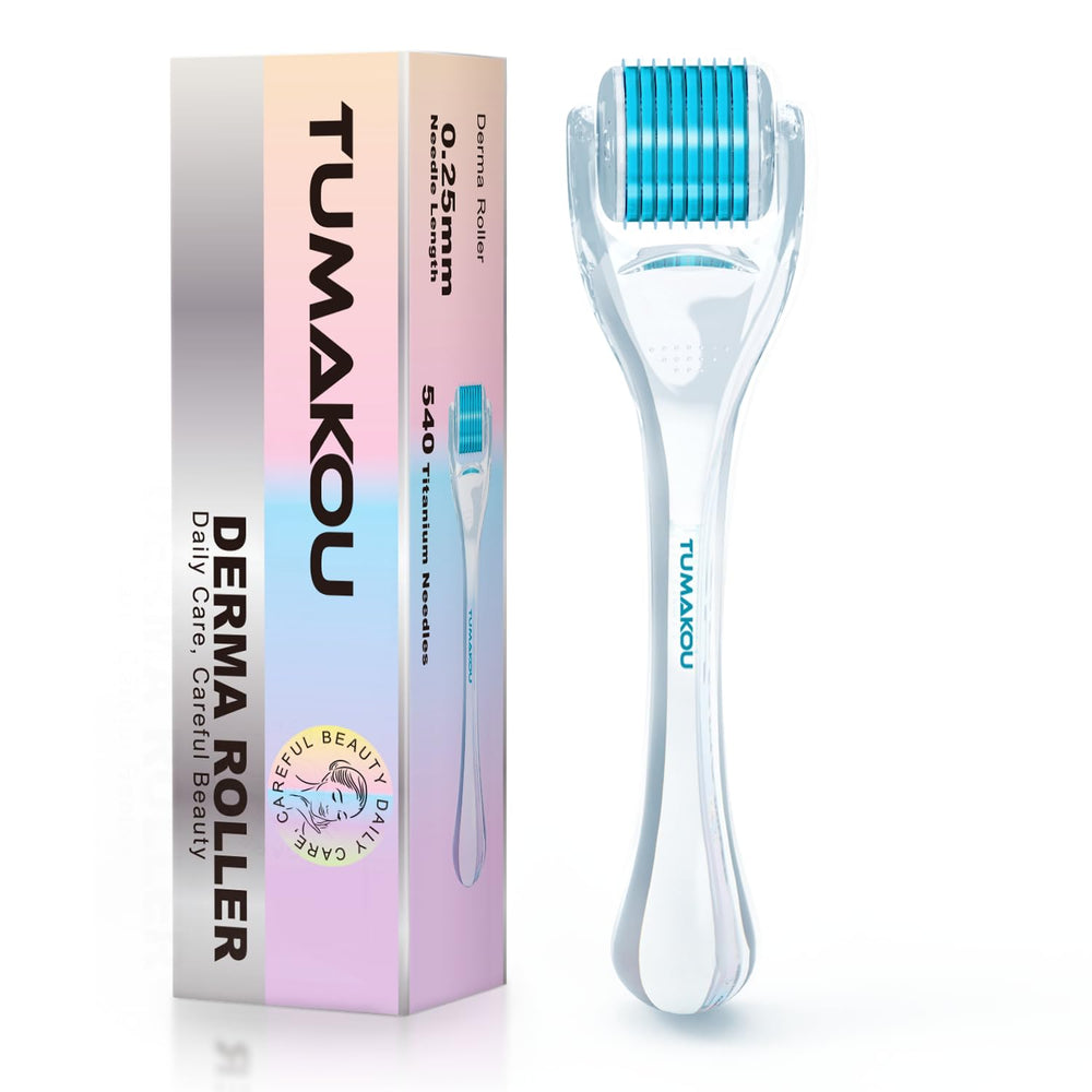 TUMAKOU Derma Roller para la cara, fácil de usar para principiantes