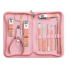 Kit Tumkun de uñas con 12 herramientas para manicura y pedicura incluidas.