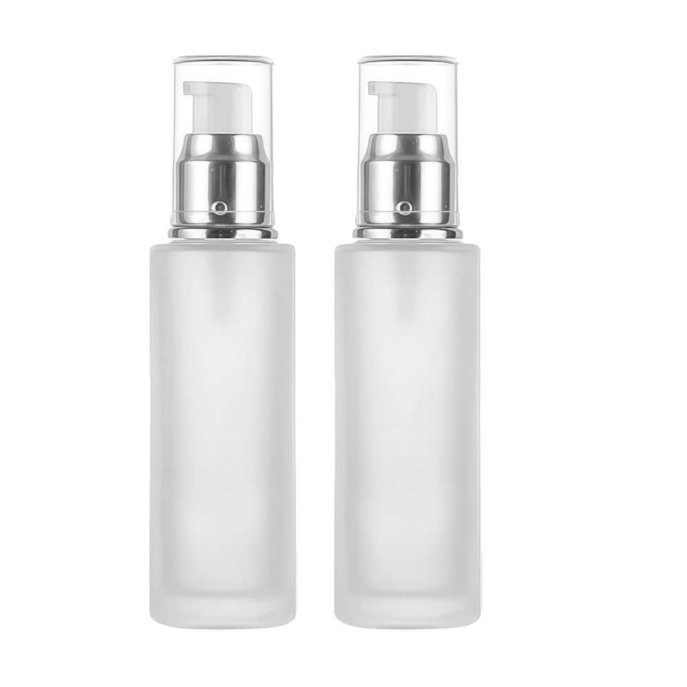 TUPSYBL botellas de loción de vidrio traslúcido con bomba, ideal para cremas faciales