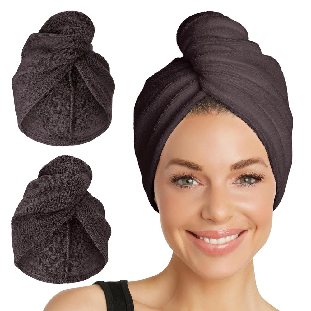 Turbie Twist drap microfibre-cheveux : séchage rapide et doux.