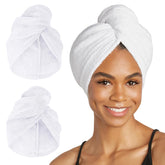Turbie Twist : serviette microfibre absorbante pour cheveux longs et épais, séchage rapide.