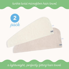Turbie Twist turban microfibre: douceur et protection contre les frisottis.