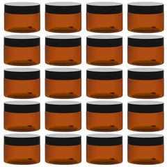 TUZAZO tarro ámbar de 4 oz con tapa negra, protección y versatilidad en cosmetics.
