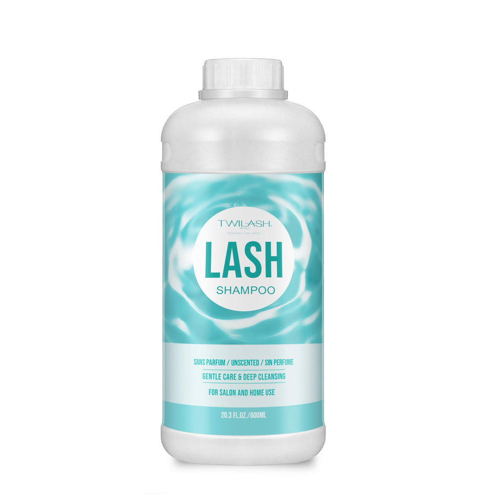 TWILASH BY DLY: botella de 600 ml para limpieza de pestañas con extensiones, uso profesional.