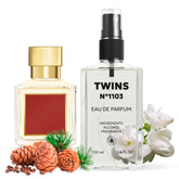 TWINS PARFUM Impression Bac. Rou. 540, botella elegante para uso diario.
