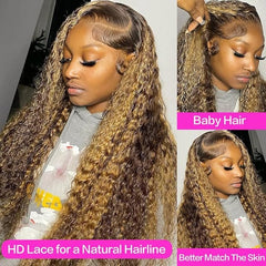 Tylokra Honey Blonde 4/27 Deep Wave, cabello humano de alta densidad
