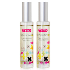 Protector térmico TYMO en botella para peinados con calor hasta 450°F.