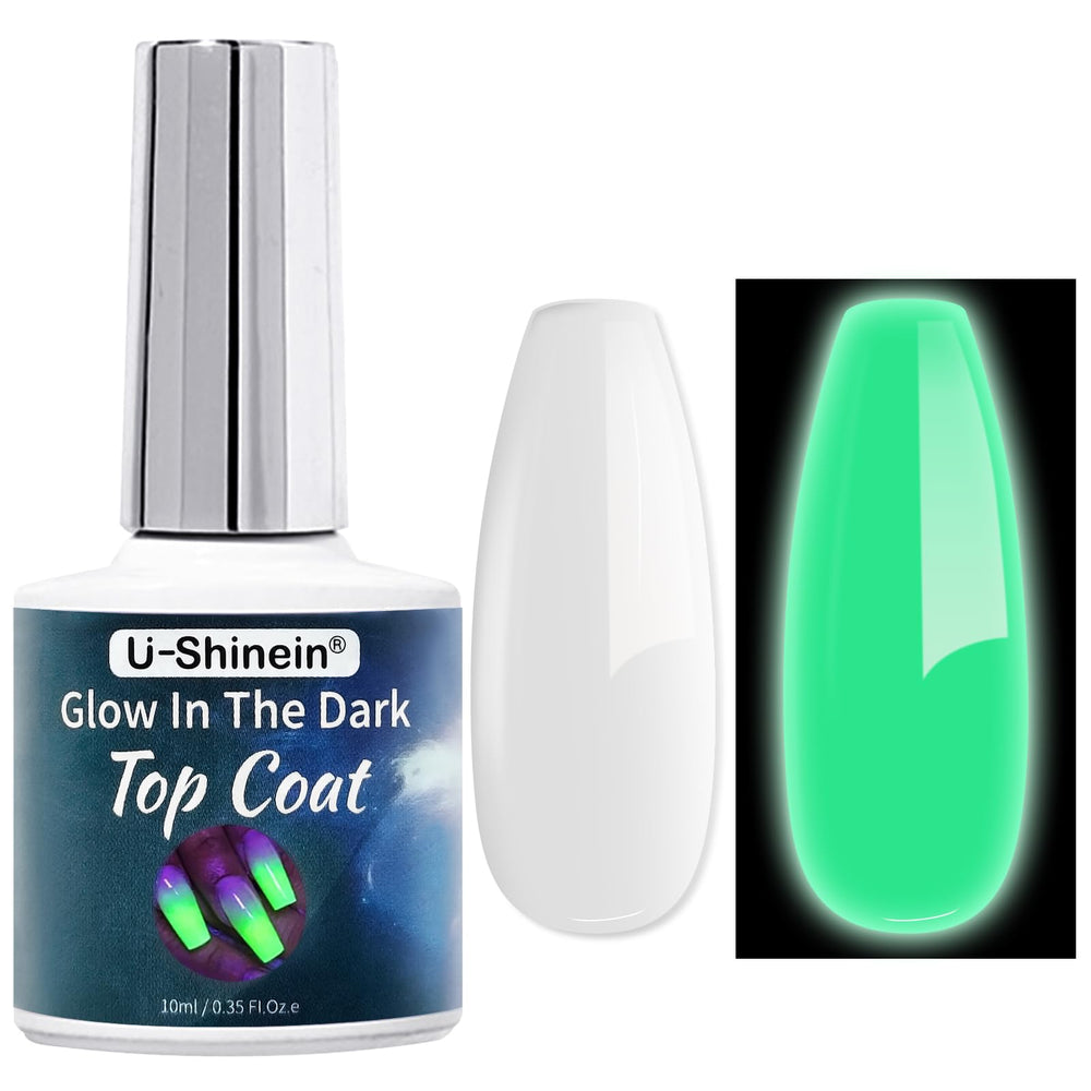 U-Shinein brilla en oscuridad, ideal para uñas llamativas.