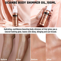 UCANBE bronceador luminoso para piel con acabado dorado suave