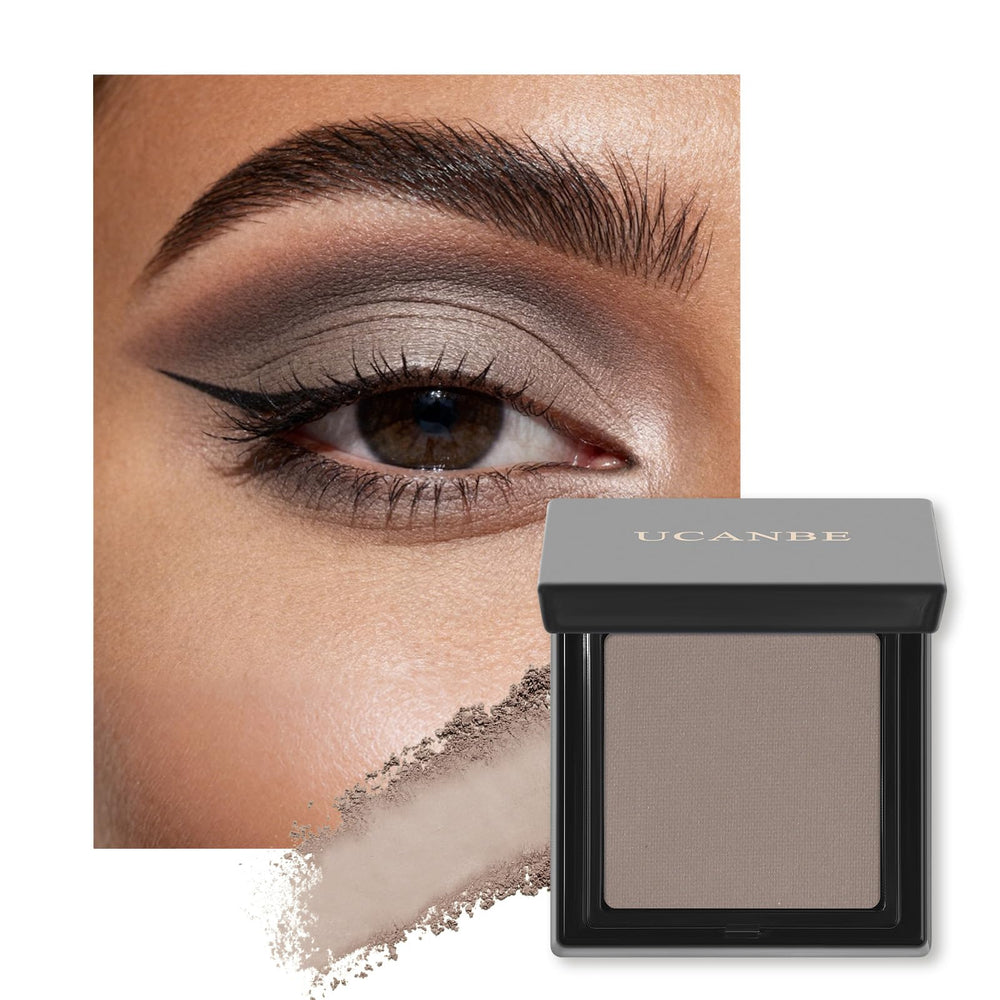 UCANBE Misty Taupe paleta de sombras compacta para retoques rápidos.