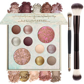 Paleta UCANBE baked con 8 sombras para looks completos día y noche.