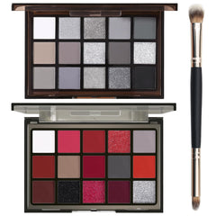 Paleta UCANBE Halloween oscura en estuche acrílico para looks dramáticos.