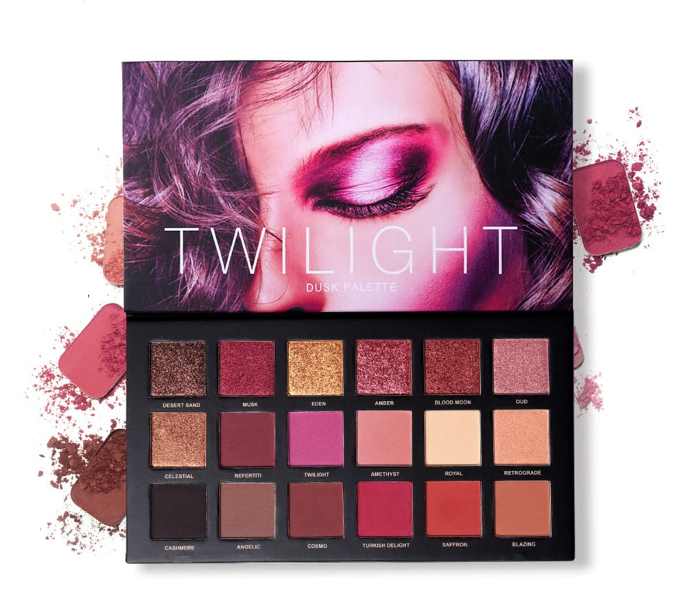 UCANBE Twilight & Dusk, paleta con 18 tonos para looks diarios duraderos.