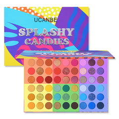 UCANBE Paleta Splashy Candies frente mostrando tonos vivos para looks diarios duraderos