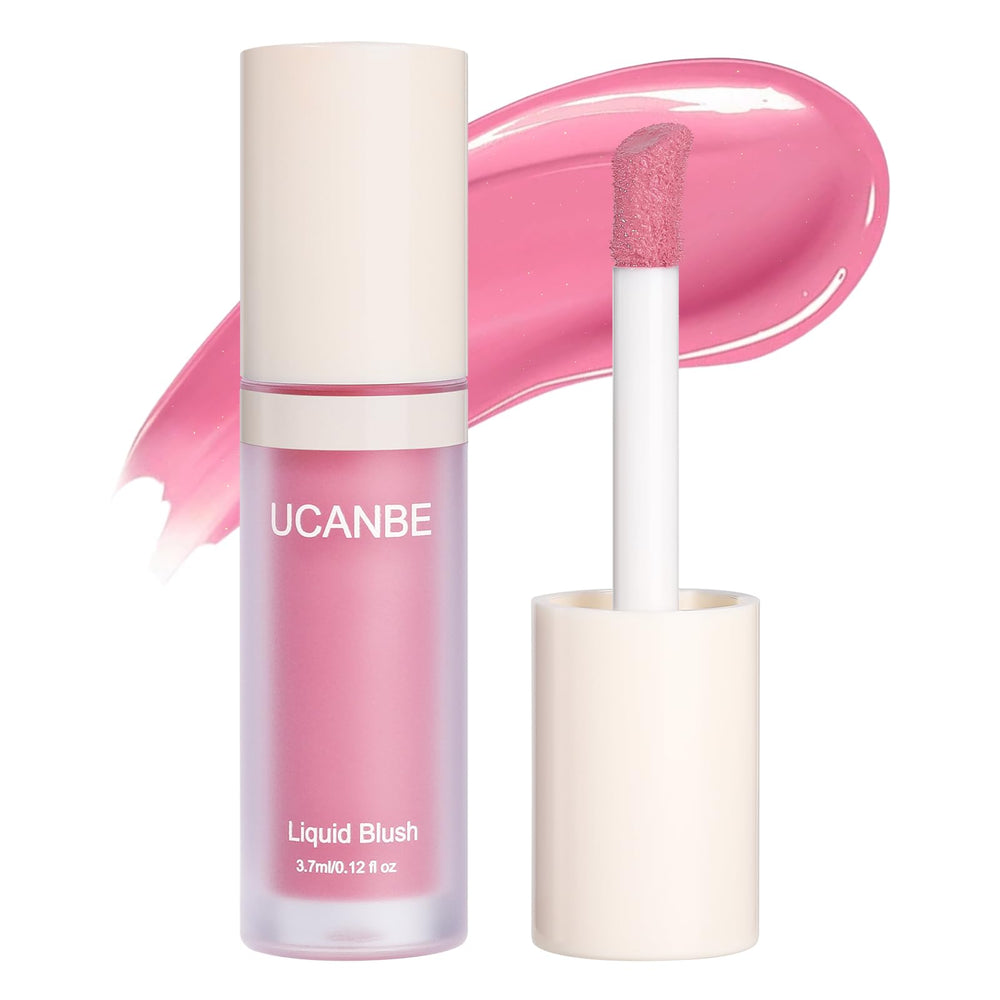 UCANBE rubor líquido nacarado 01 Rosa, aporta brillo suave y resplandor natural