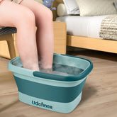 Tina de pies plegable Udefineit verde, ahorro de espacio en el baño