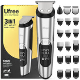 Ufree kit 3 en 1 para barba y corte, recorte preciso