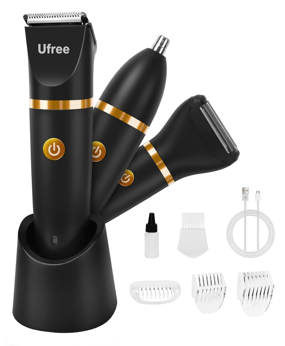 Ufree trimmer bikini con cabezal de pelo para un recorte preciso.