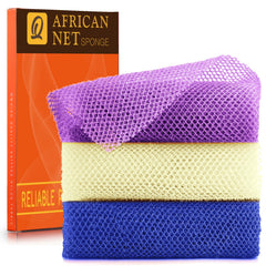 Esponja UJFQBH de red africana para ducha, exfolia suavemente y cubre todo el cuerpo.
