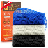 Esponja UJFQBH azul para exfoliar suavemente el cuerpo.
