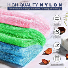 UJFQBH malla exfoliante africana espalda 30 cm para alcance cómodo.