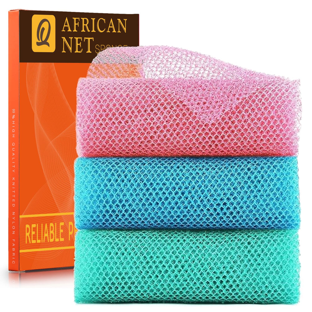 UJFQBH malla exfoliante africana en rosa para cuidado diario