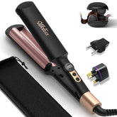 UKLISS crimpador mini 0,4 pulgadas compacto para viaje y peinados rápidos