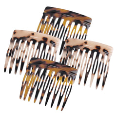 UKSKS peine francés lateral carey, sujeción suave para peinados diarios
