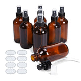 ULG botella de vidrio ámbar 4oz con atomizador para rocío suave y aromaterapia.