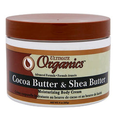 Ultimate Organics Manteca de cacao y karité en envase de 8 onzas para hidratación profunda