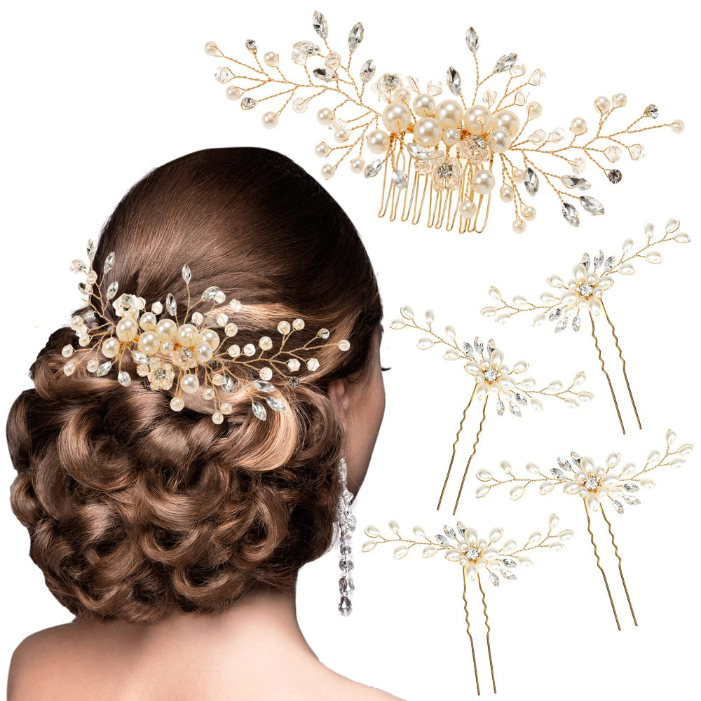 Peine de novia ULTIMUTE con perlas y cristales para un look elegante.