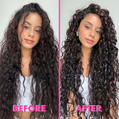 Umberto Giannini Curl Jelly applying through mid-lengths for defined curls.