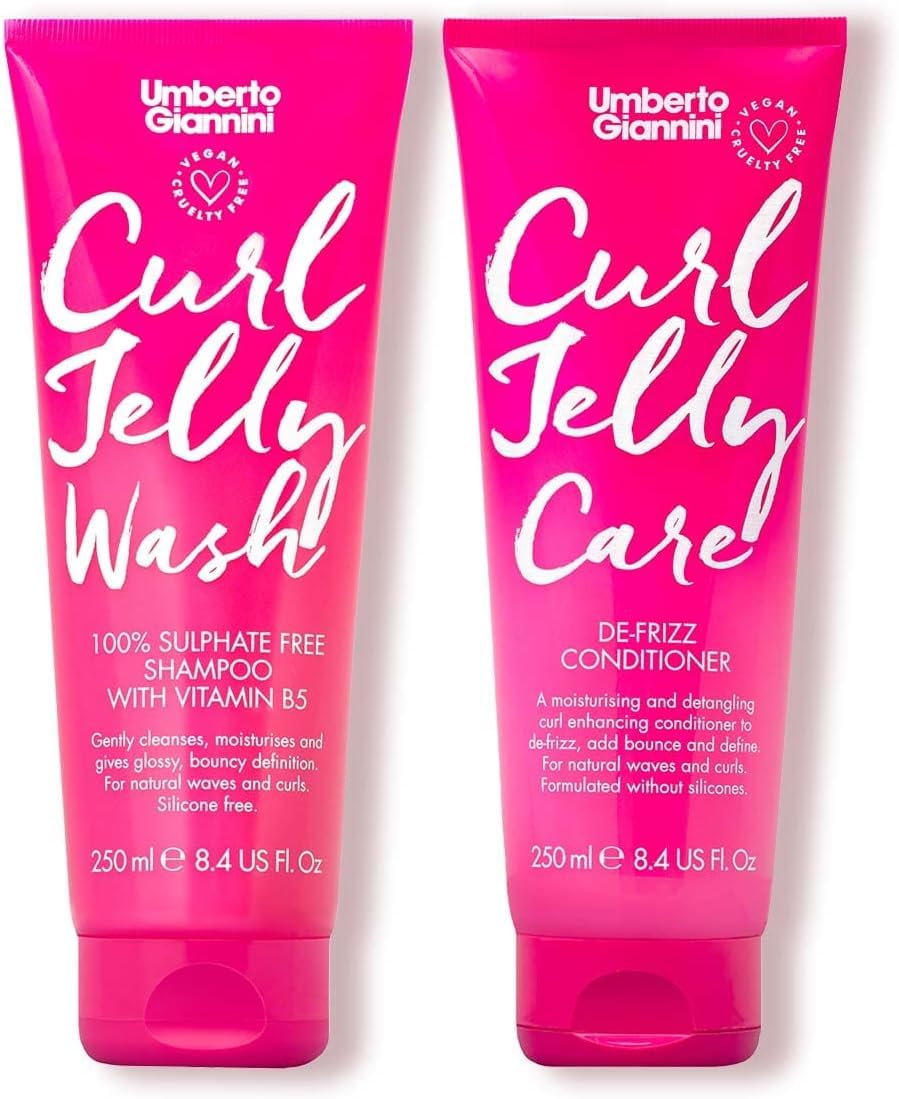 Umberto Giannini Curl Jelly bottle front promoting definition and frizz control.