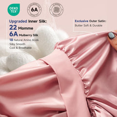 Bonnet Umisleep en soie double couche protège les cheveux et évite les traces sur l’oreiller.