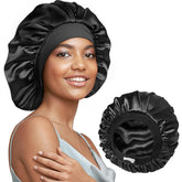 Cofia de seda Umisleep 22 Momme para dormir protege el cabello durante la noche.