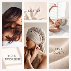 La toalla UMISLEEP de microfibra absorbente y densa ofrece alta absorción para cabello húmedo.