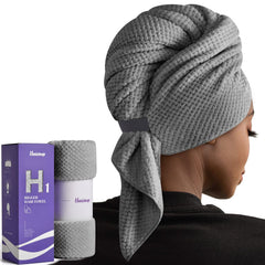 Toalla Umisleep para cabello largo en microfibra, secado rápido y suave.