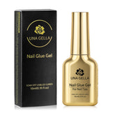 UNA GELLA 6-en-1 con brocha, aplicación precisa para uñas claras.