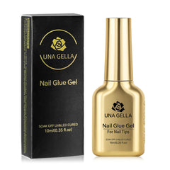 UNA GELLA 6-en-1 con brocha, aplicación precisa para uñas claras.