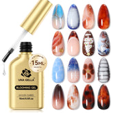 UNA GELLA Blooming Gel: efecto mármol para uñas, diseño elegante y rápido en casa.