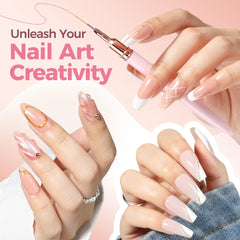 Detalle 7 mm para lineas finas en uñas con UNA GELLA