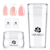 UNA GELLA estampa francesa en dedos para uñas, diseño rápido y limpio